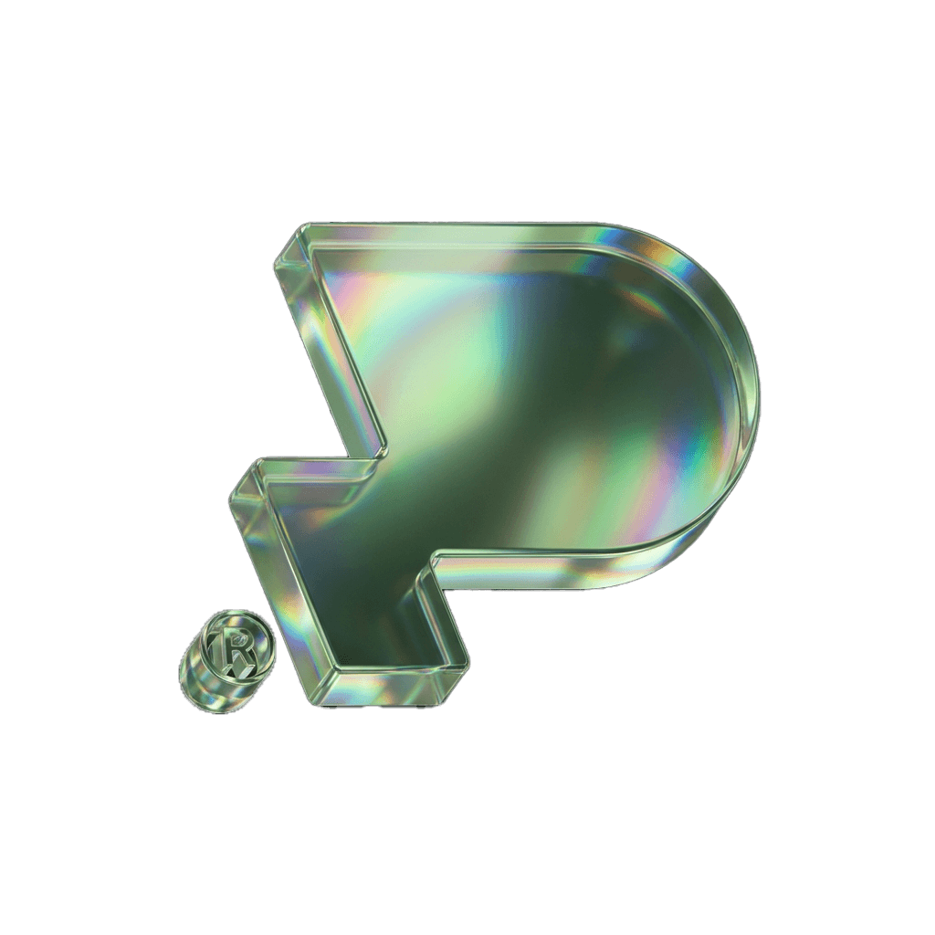 Paventic iridescent 3D logo
