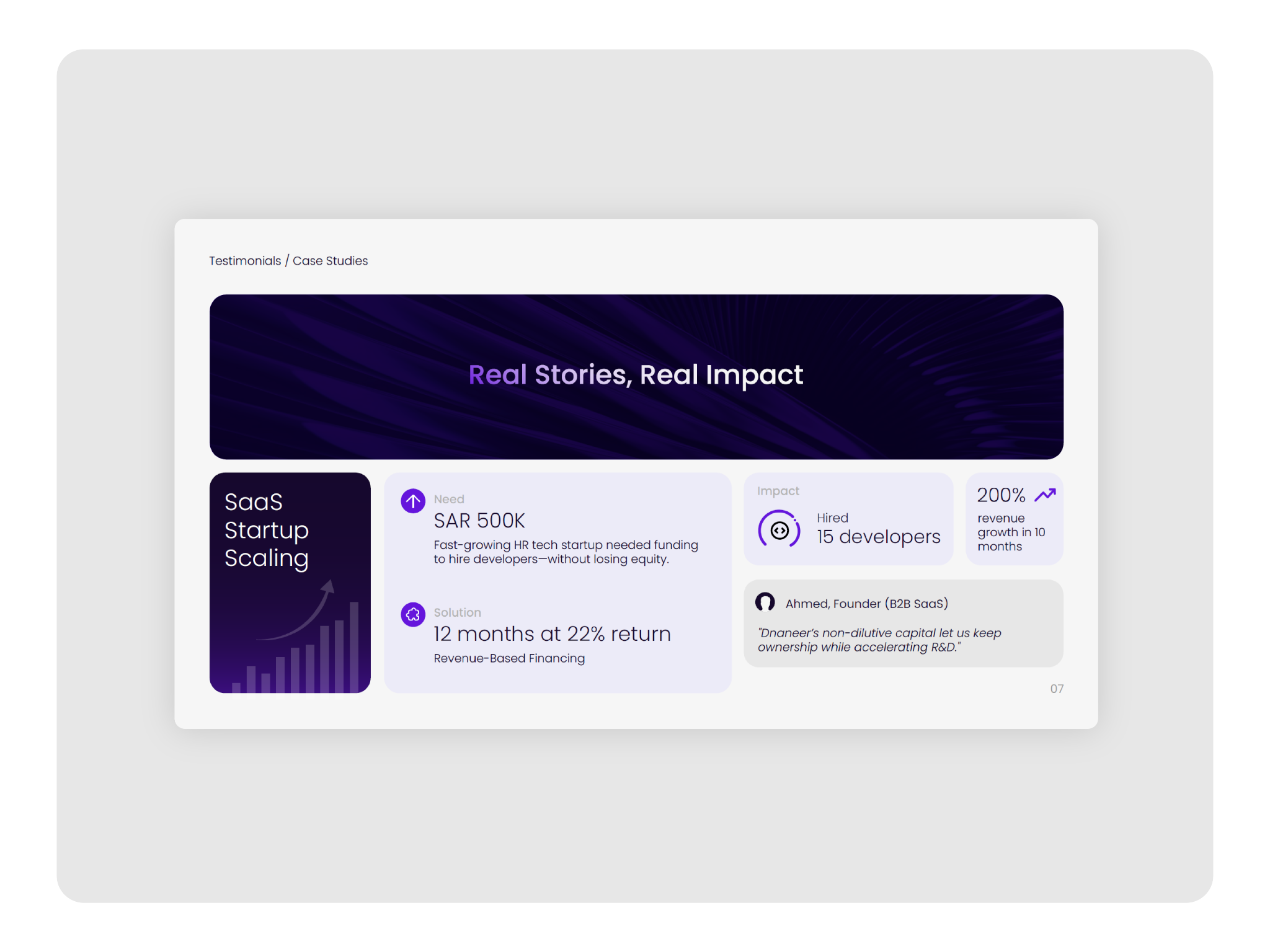 Dnaneer — case study slide design